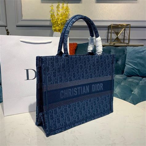 dior book tote small blue|christian Dior blue tote.